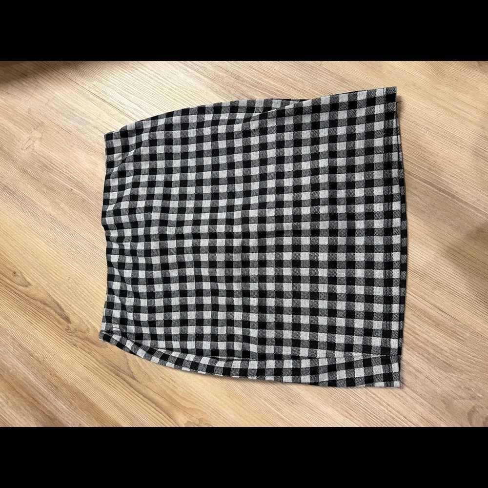 Plaid mini skirt